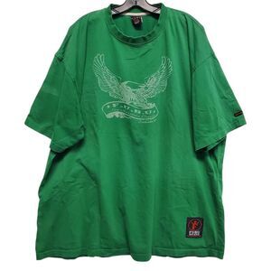 Vintage FUBU Shirt Mens 3XL Green Eagle Graphic Hip Hop Streetwear Baggy Y2K 90s